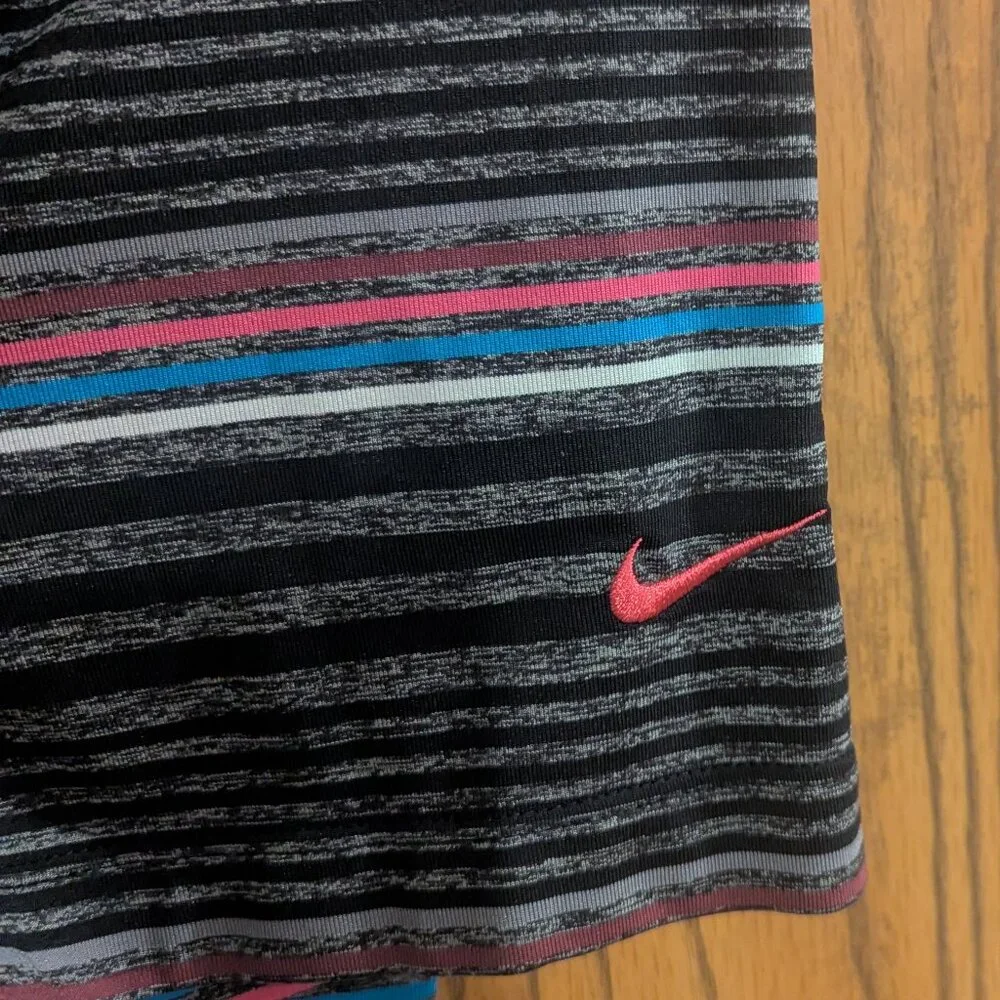 Nike Golf Tour Performance Dri Fit Fashion‎ Stripe Polo Shirt-XL